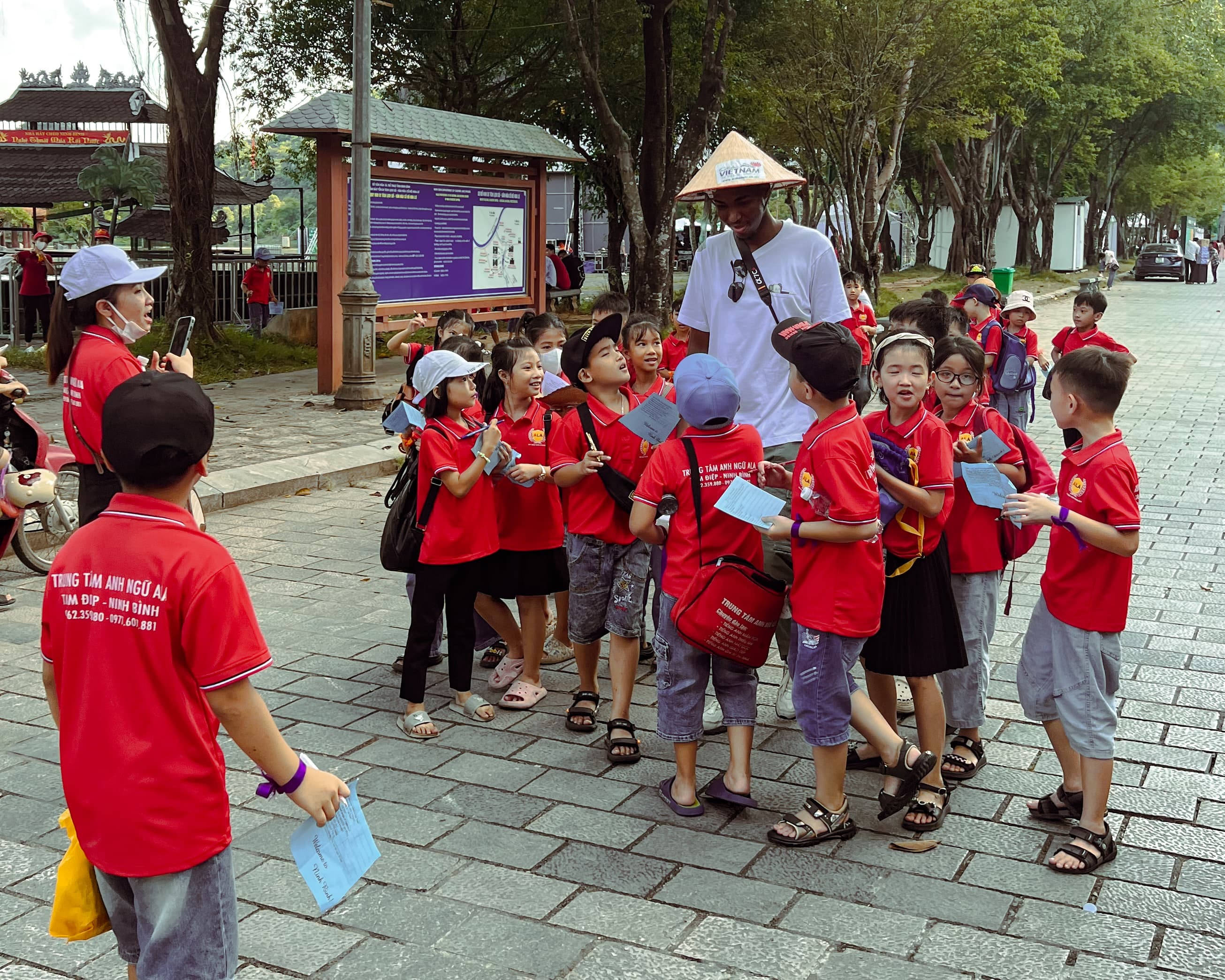 With local kids in Vietnam